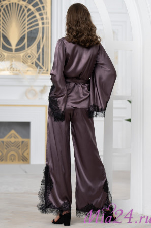 Пижамный женский комплект с брюками Mia-Amore "Windsor" 3886 баклажан
