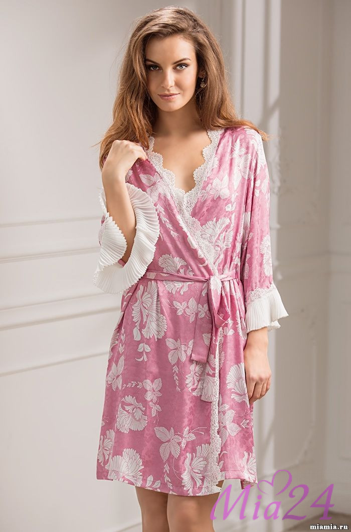 Длинный халат Mia-Amore  купить со скидкой в секс шопе  Женское белье, одежда  Домашняя одежда