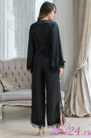 Пижамный женский комплект с брюками Mia-Amore "Windsor" 3886 черный