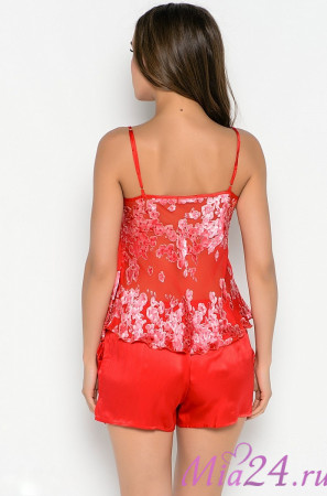 Пижама женская шелковая Mia-Mia "Lucia" 15072 красный