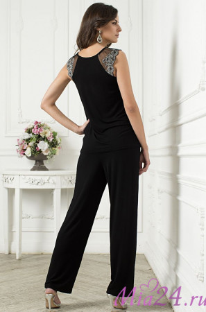 Комплект домашний женский с брюками Mia-Amore Nuar 6242 черный
