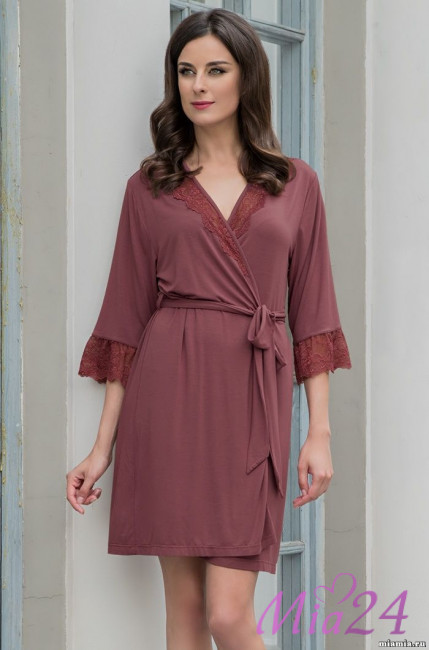 6353 Халат из вискозы "Karina" какао 6353 Халат из вискозы "Karina" какао