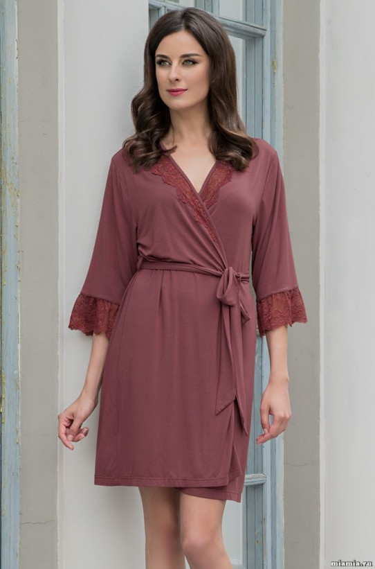 6353 Халат из вискозы "Karina" какао