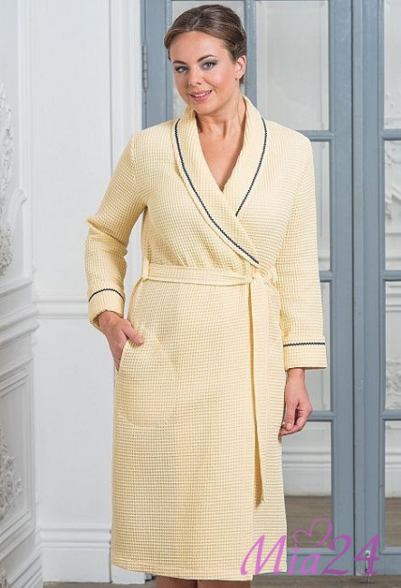 817 Халат женский "Cleo" желтый