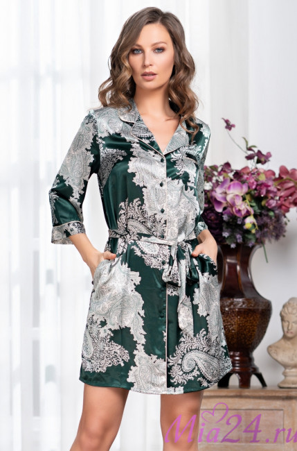 Халат шелковый на пуговицах Mia-Amore "Agata" 3707 Халат шелковый на пуговицах Mia-Amore "Agata" 3707