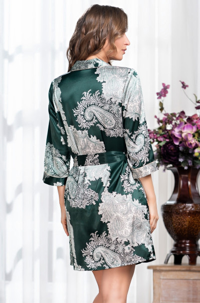 Халат шелковый на пуговицах Mia-Amore "Agata" 3707