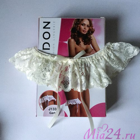 Кружевная подвязка Jolidon "Linia Lace" 1333 белый