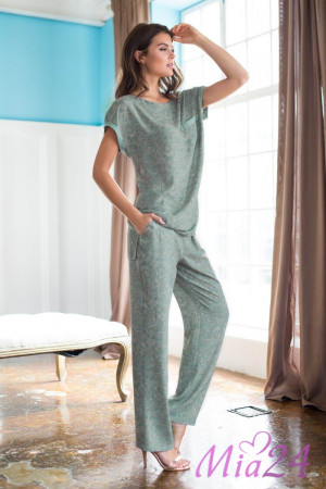 Комплект женский домашний Mia-Mia "Olivia" 17425 оливковый