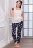 362 Пижама женская "Cleo" персик с  синим