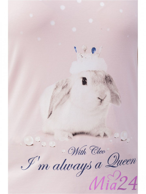 362 Пижама женская "Cleo" персик с  синим