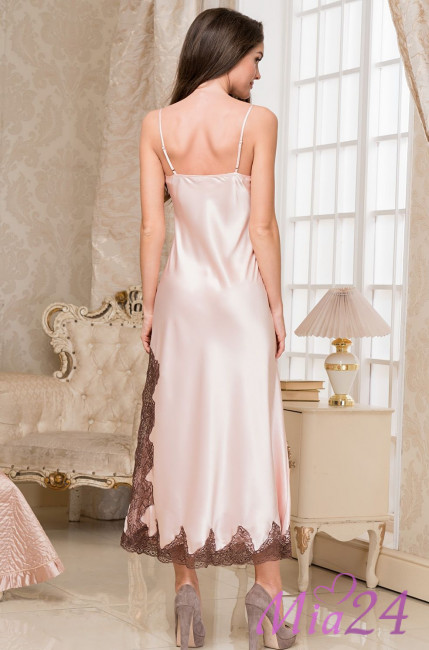 Сорочка шелковая длинная Mia-Amore "Marilin" 3104 пудровый Сорочка шелковая длинная Mia-Amore "Marilin" 3104 пудровый