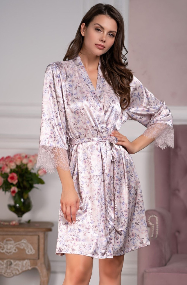 Халат шелковый Mia-Amore "Vladlena" 3593