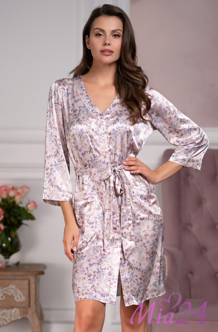 Халат на пуговицах шелковый Mia-Amore "Vladlena" 3597 Халат на пуговицах шелковый Mia-Amore "Vladlena" 3597