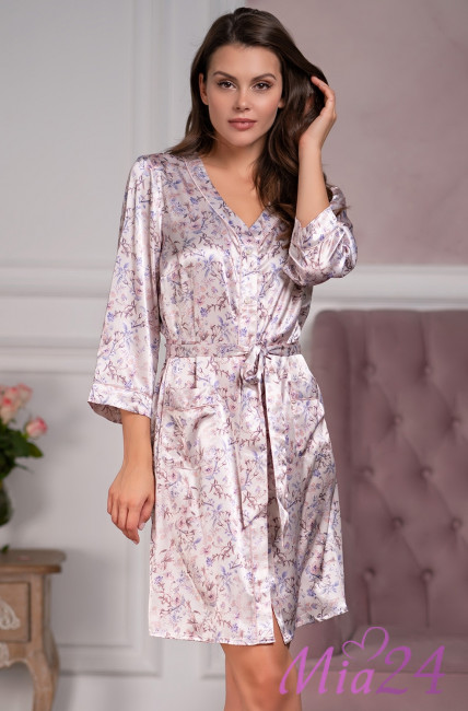 Халат на пуговицах шелковый Mia-Amore "Vladlena" 3597 Халат на пуговицах шелковый Mia-Amore "Vladlena" 3597