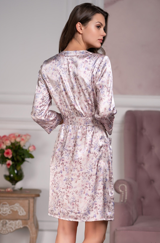 Халат на пуговицах шелковый Mia-Amore "Vladlena" 3597