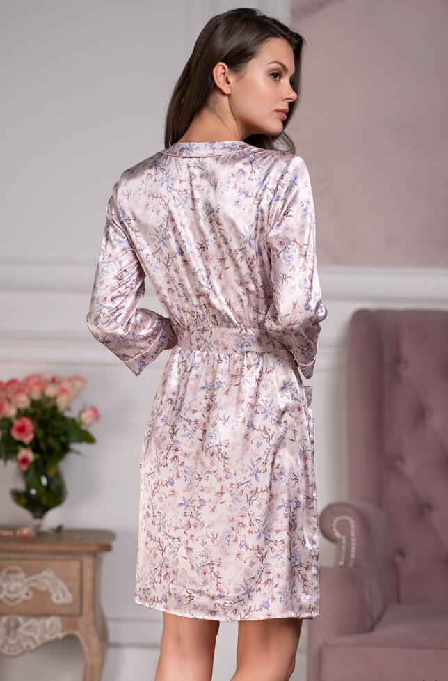 Халат на пуговицах шелковый Mia-Amore "Vladlena" 3597