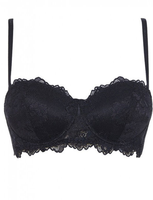 Бюстгальтер фашия пуш-ап "Deluxe" My Class Lormar черный