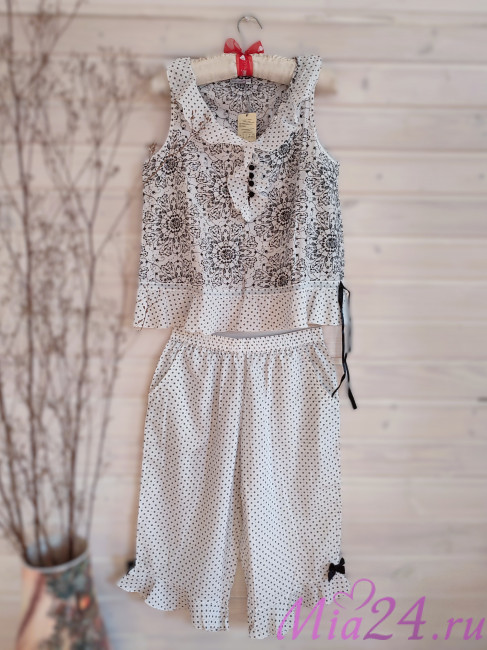 Пижама женская из шелка с хлопком Mia-Mia "Allessia" 6142