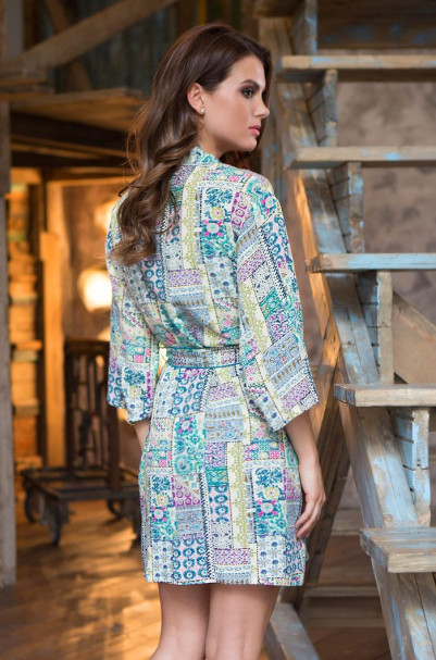 Халат домашний женский из вискозы Mia-Mia "Daniella" 16203 зеленый