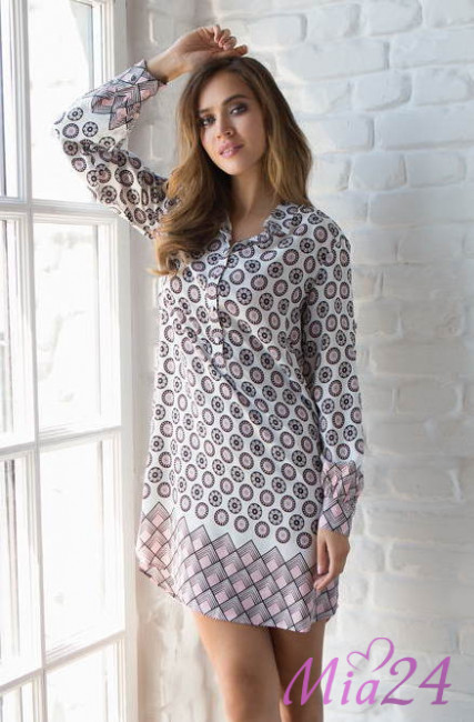 Туника домашняя женская из вискозы Mia-Mia "Ariana" 16336 белый Туника домашняя женская из вискозы Mia-Mia "Ariana" 16336 белый