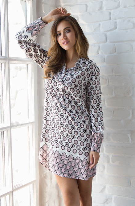 Туника домашняя женская из вискозы Mia-Mia "Ariana" 16336 белый