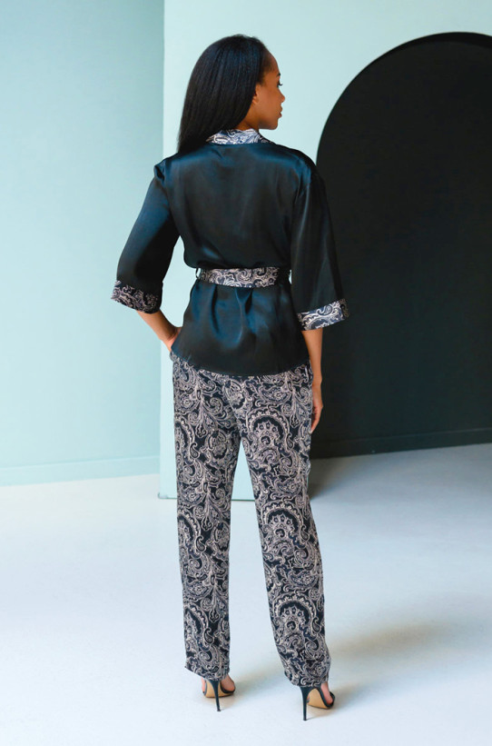 Комплект домашний женский шелковый с брюками Mia-Mia "Vanda"15188