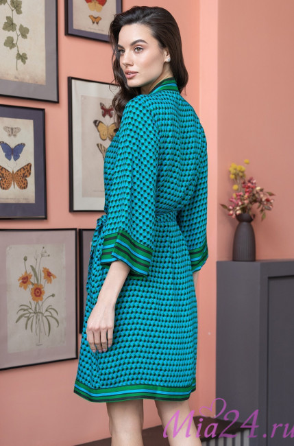 Халат короткий женский из вискозы с шелком Mia-Amore "Kaili" 5033 Халат короткий женский из вискозы с шелком Mia-Amore "Kaili" 5033