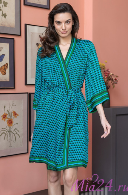 Халат короткий женский из вискозы с шелком Mia-Amore "Kaili" 5033 Халат короткий женский из вискозы с шелком Mia-Amore "Kaili" 5033