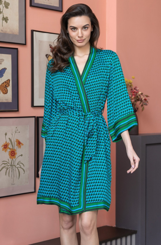 Халат короткий женский из вискозы с шелком Mia-Amore "Kaili" 5033