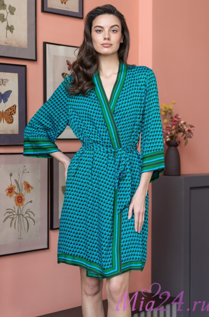 Халат короткий женский из вискозы с шелком Mia-Amore "Kaili" 5033 Халат короткий женский из вискозы с шелком Mia-Amore "Kaili" 5033