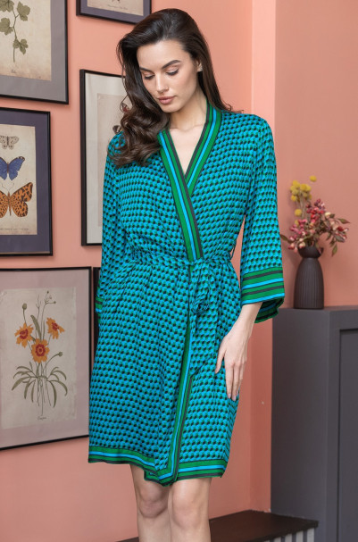 Халат короткий женский из вискозы с шелком Mia-Amore "Kaili" 5033