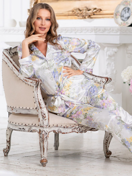 Комплект женский Lilianna 3258 'Mia-Amore' - жакет и брюки, шелковый