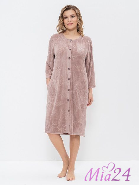 1213 Халат женский "Cleo" коричневый 1213 Халат женский "Cleo" коричневый