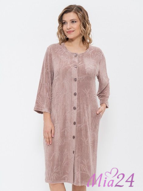 1213 Халат женский "Cleo" коричневый 1213 Халат женский "Cleo" коричневый