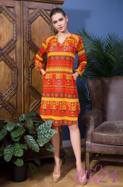 Туника пляжная женская Mia-Mia "Adelin" 19218 оранжевый