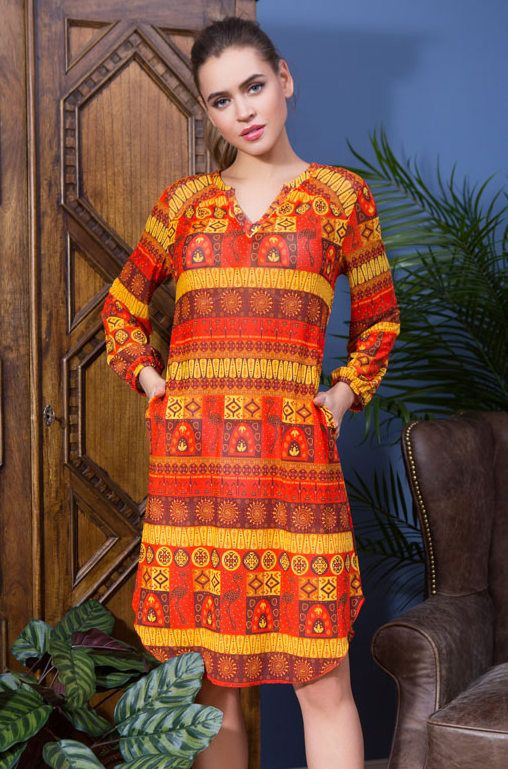 Туника пляжная женская Mia-Mia "Adelin" 19218 оранжевый