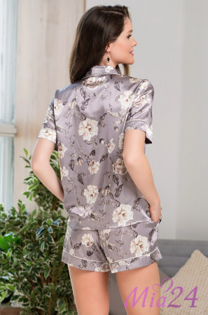 Домашняя шелковая пижама с шортами Mia Amore "Gracia" 3208