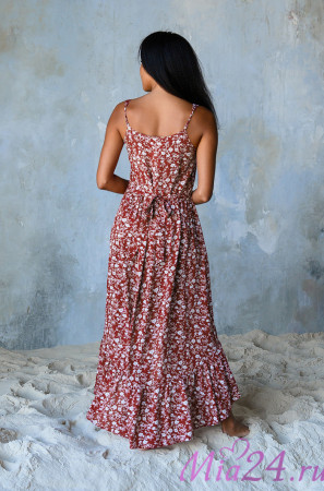 Платье домашнее женское из вискозы Mia-Mia "Nina" 16456 красный 