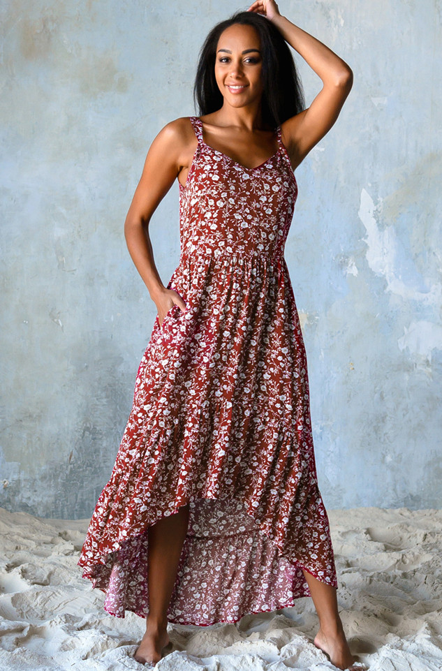 Платье домашнее женское из вискозы Mia-Mia "Nina" 16456 красный 