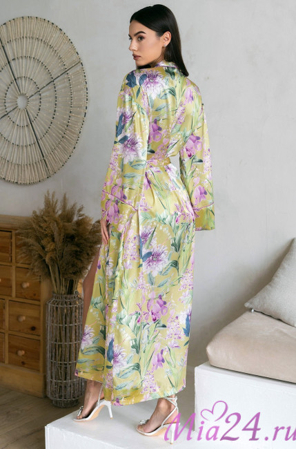 Халат длинный шелковый Mia-Amore "Iolanta" 3959