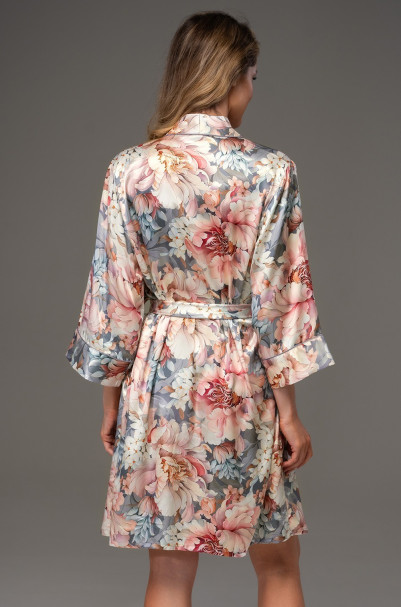 Халат-кимоно короткий женский Florin 4483 'Mia-Amore' - шелковый 