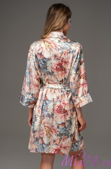 Халат-кимоно короткий женский Florin 4483 'Mia-Amore' - шелковый Халат-кимоно короткий женский Florin 4483 'Mia-Amore' - шелковый