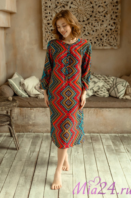 Туника домашняя женская Mia-Mia "Jana" 16435 красный Туника домашняя женская Mia-Mia "Jana" 16435 красный