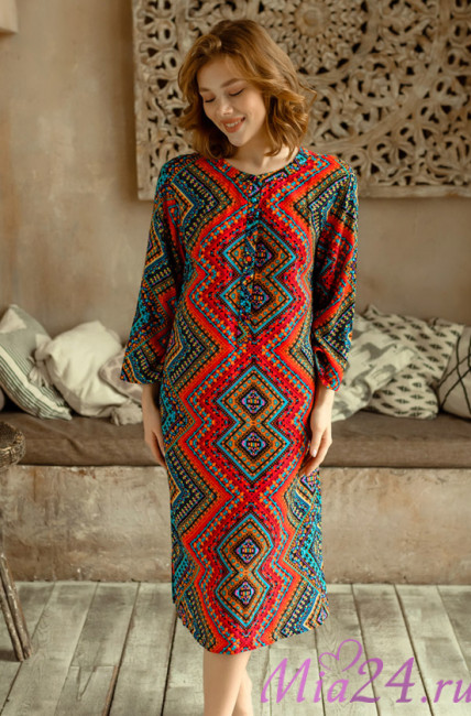 Туника домашняя женская Mia-Mia "Jana" 16435 красный Туника домашняя женская Mia-Mia "Jana" 16435 красный