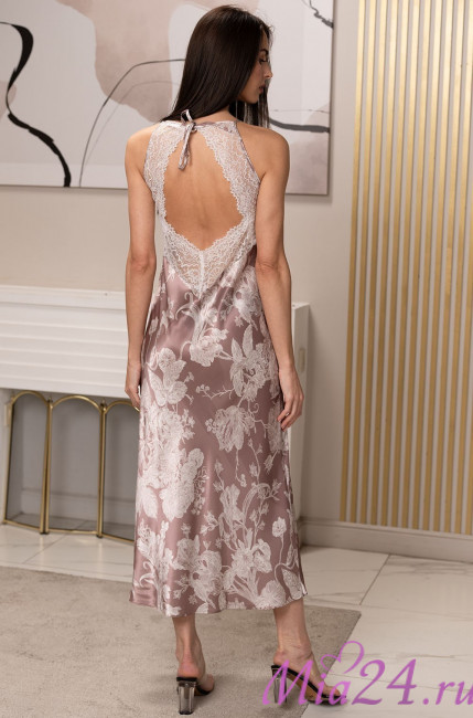 Сорочка длинная шелковая Mia-Amore "Ninelle" 4258 латте Сорочка длинная шелковая Mia-Amore "Ninelle" 4258 латте