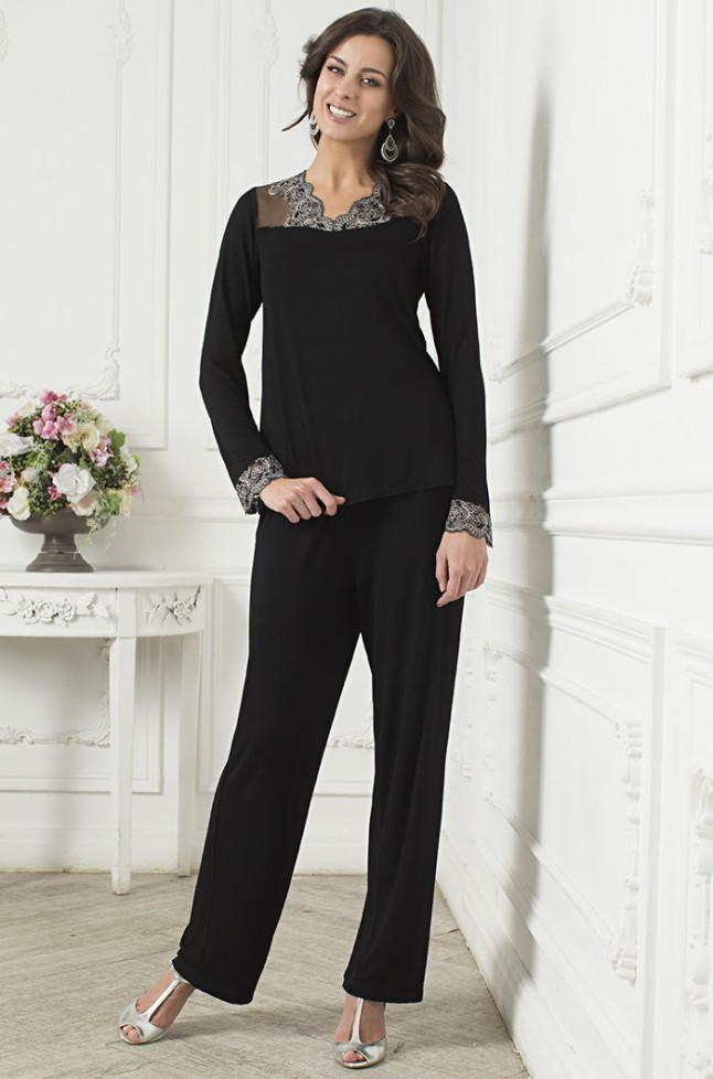 Комплект домашний женский с брюками Mia-Amore Nuar 6246 черный