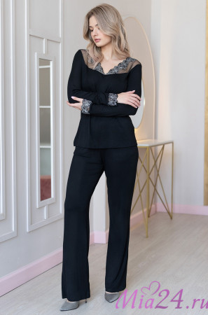 Комплект домашний женский с брюками Mia-Amore Nuar 6246 черный