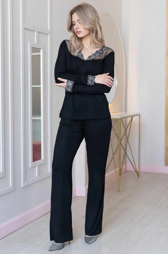 Комплект домашний женский с брюками Mia-Amore Nuar 6246 черный