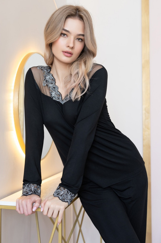 Комплект домашний женский с брюками Mia-Amore Nuar 6246 черный