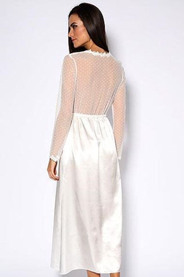 Пеньюар длинный женский Mia-Mia "Sevilla" 17037 белый